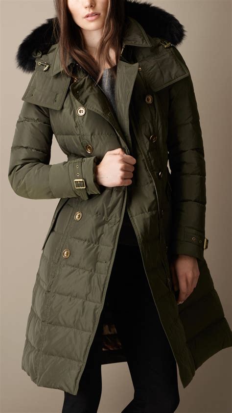 burberry olive green coat|burberry winter coat woman.